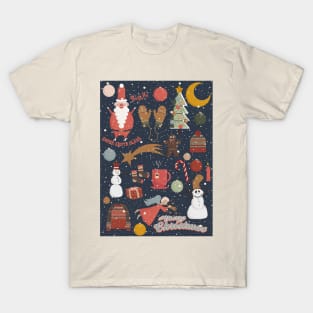 Cute Christmas Postcards - Cute Christmas Illustration - christmas cookies illustration T-Shirt